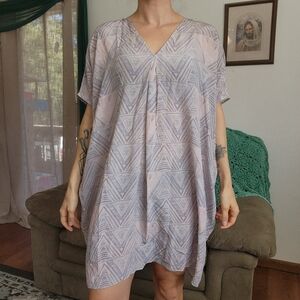 Morgan Carper Geometrical Silk Kaftan One Size